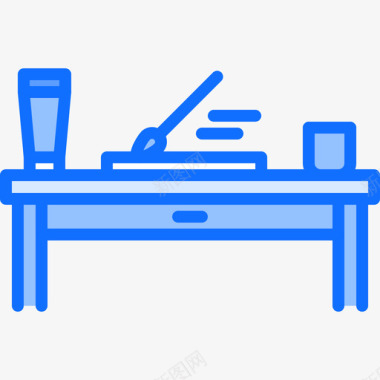 桌子艺术18蓝色图标