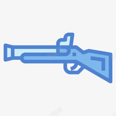 步枪枪11蓝色图标