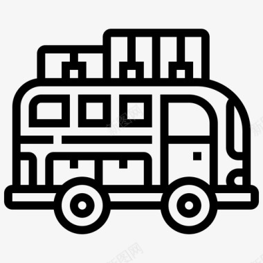 巴士摇滚乐40直线型图标