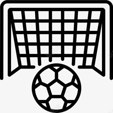 足球足球98直线型图标