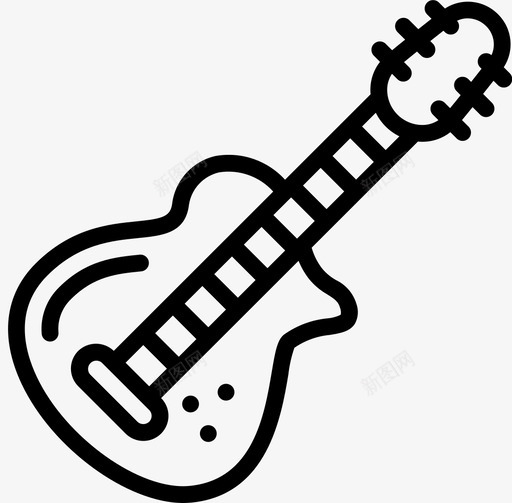 吉他音乐168线性svg_新图网 https://ixintu.com 吉他 音乐 线性