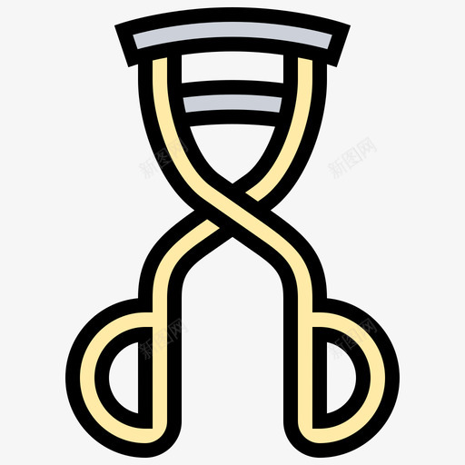 睫毛卷发器化妆品15线性颜色svg_新图网 https://ixintu.com 睫毛 卷发器 化妆品 线性 颜色