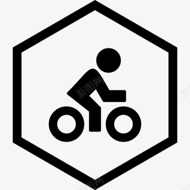 骑自行车运动和游戏图标