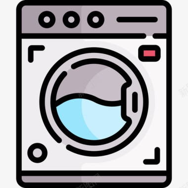 洗衣房居家20原色图标