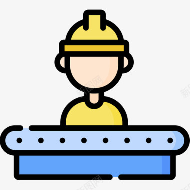 工人制造业47线性颜色图标
