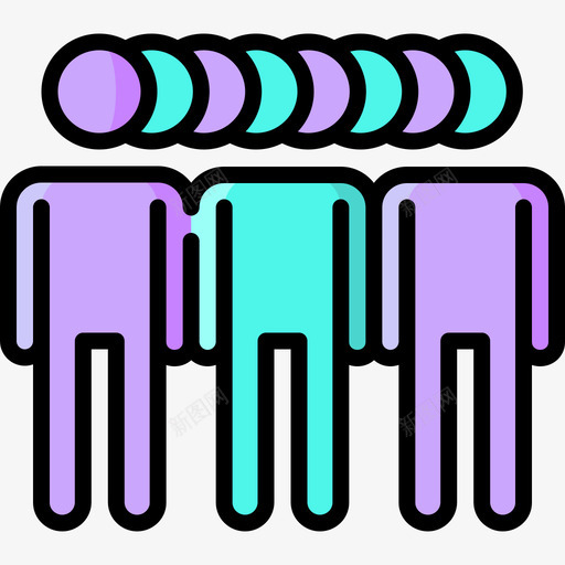 人群冠状病毒15线状颜色svg_新图网 https://ixintu.com 人群 冠状 病毒 线状 颜色