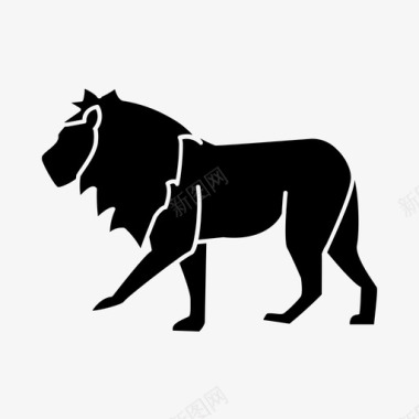 狮子动物国王图标