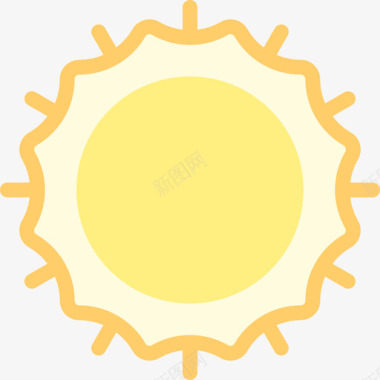 太阳自然136线性颜色图标