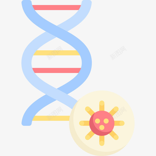 Dna冠状病毒19扁平svg_新图网 https://ixintu.com Dna 冠状 病毒 扁平