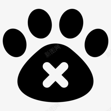 禁止宠物禁止动物禁止狗图标