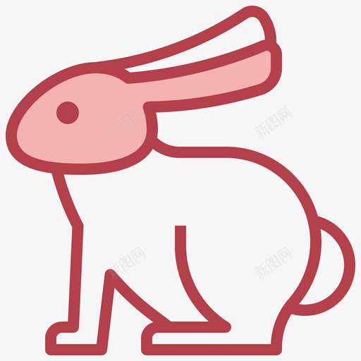 兔子兽医79红色svg_新图网 https://ixintu.com 兔子 兽医 红色
