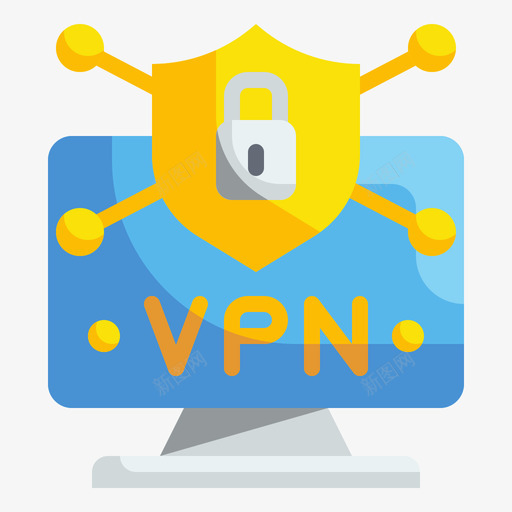 Vpn在家工作1扁平svg_新图网 https://ixintu.com Vpn 在家 工作 扁平