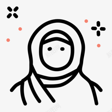 女人文化伊斯兰教图标