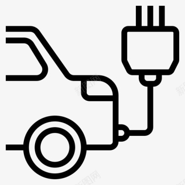 电动汽车充电前进图标