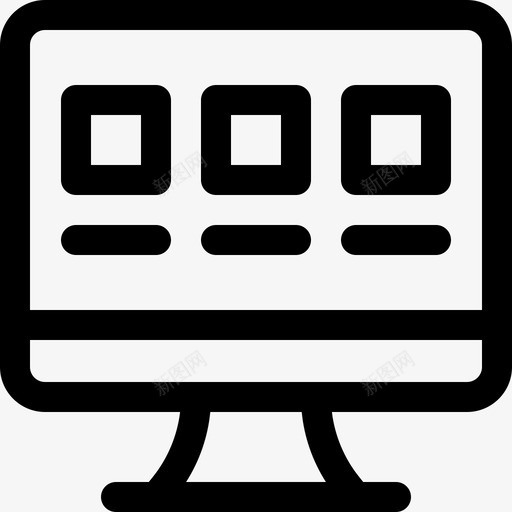 远程办公监视器1线性svg_新图网 https://ixintu.com 远程 办公 监视器 线性
