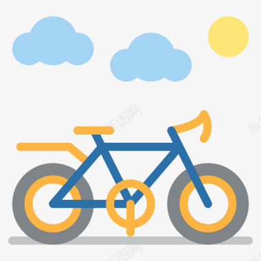 骑自行车爱好26平坦图标