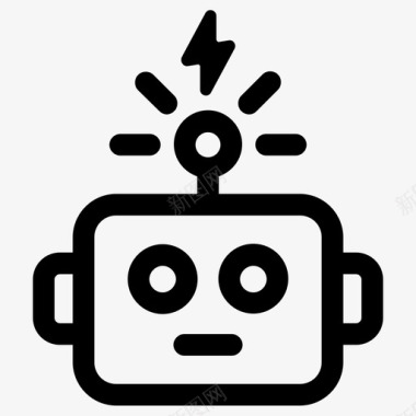 机器人人工智能自动化技术图标