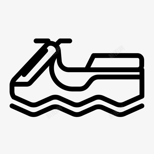 摩托艇沙滩船svg_新图网 https://ixintu.com 摩托艇 沙滩 运输线
