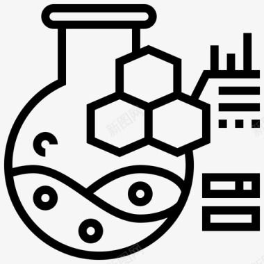 化学核元素2线性图标