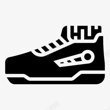 鞋足球元素3字形图标