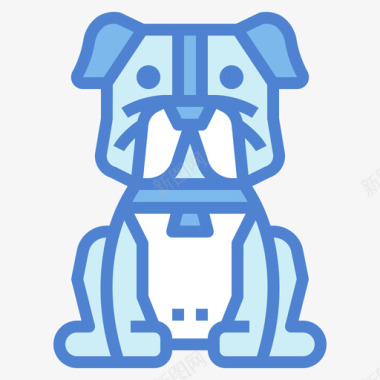 狗宠物64蓝色图标