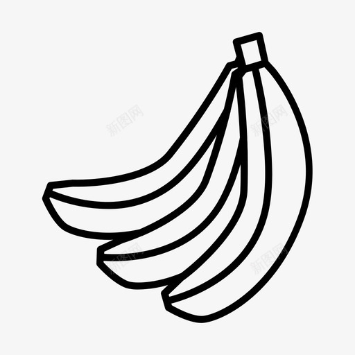 香蕉食用食品svg_新图网 https://ixintu.com 香蕉 食用 食品 新鲜 水果 ui 混合物