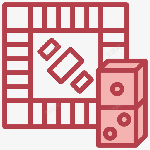 垄断游戏之夜6红色svg_新图网 https://ixintu.com 垄断 游戏 之夜 红色