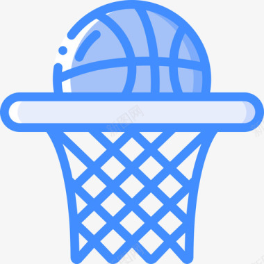篮球篮球64蓝色图标