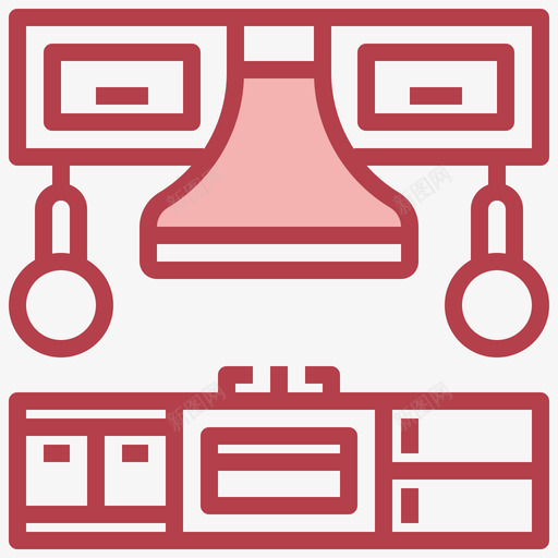 厨房烹饪126红色svg_新图网 https://ixintu.com 厨房 烹饪 红色