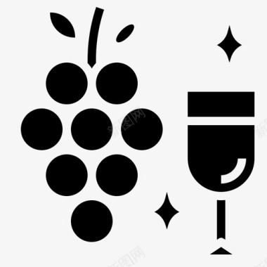 葡萄葡萄酒13装满图标