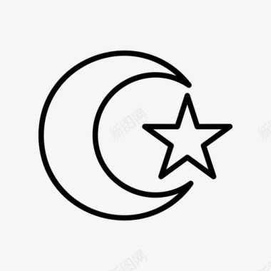 半月文化伊斯兰教图标