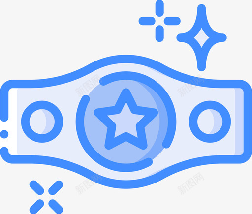 腰带拳击17蓝色svg_新图网 https://ixintu.com 腰带 拳击 蓝色