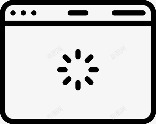 浏览器互联网21线性svg_新图网 https://ixintu.com 浏览器 互联网 线性