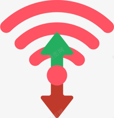 Wifi无线1扁平图标