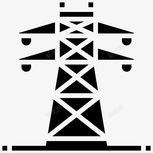 高压电力电杆svg_新图网 https://ixintu.com 高压 电力 电杆 杆塔 城市 高架桥