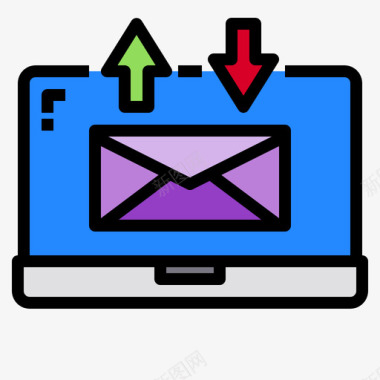 电子邮件项目管理54线颜色图标