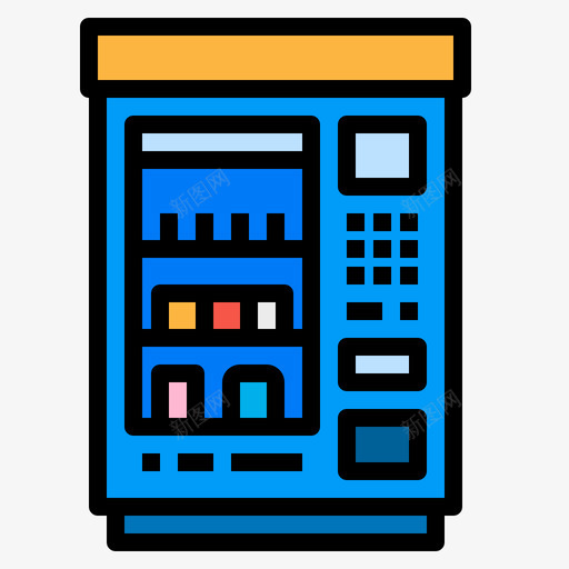 自动售货机7号旅舍线性颜色svg_新图网 https://ixintu.com 自动售货机 7号 旅舍 线性 颜色
