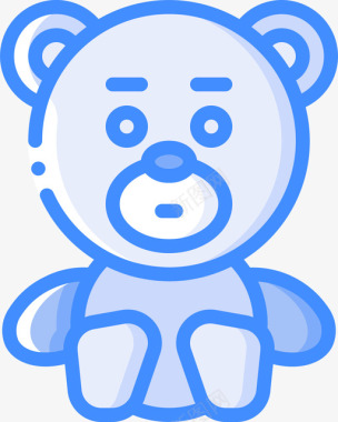 熊软玩具3蓝色图标