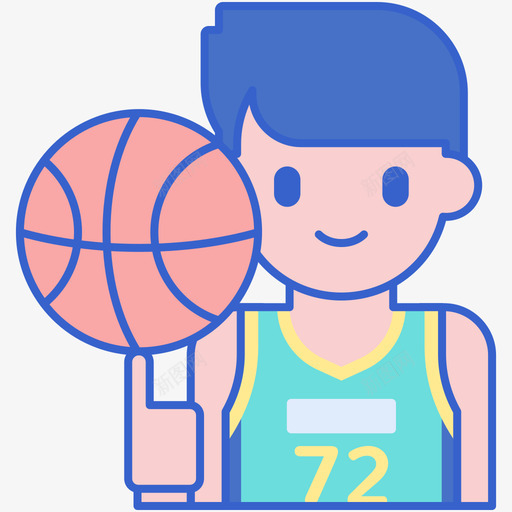 篮球运动员篮球59线条颜色svg_新图网 https://ixintu.com 篮球 运动员 线条 颜色