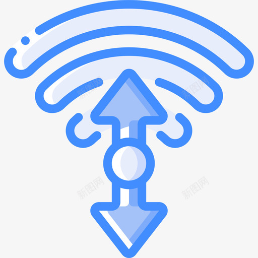 Wifi无线2蓝色svg_新图网 https://ixintu.com Wifi 无线 蓝色