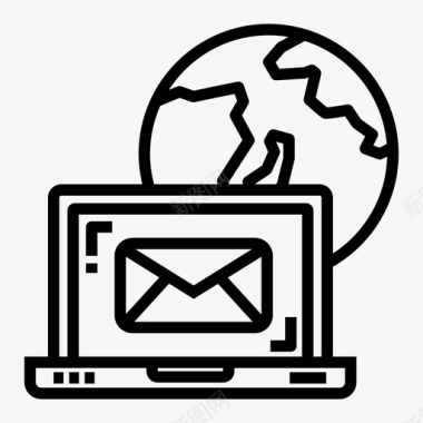 电子邮件商务计算机图标