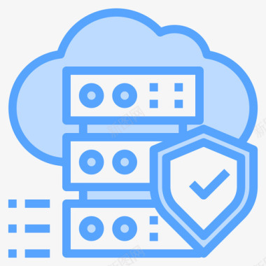 数据存储云技术45蓝色图标