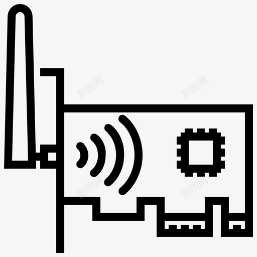 网卡计算机硬件svg_新图网 https://ixintu.com 网卡 计算机 硬件 互联网