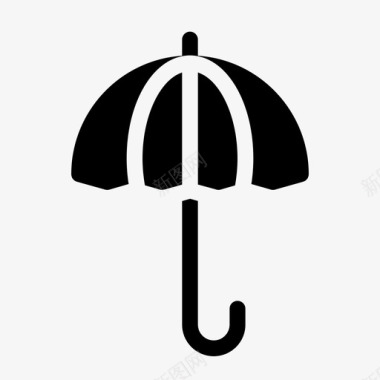 雨伞防护雨天图标