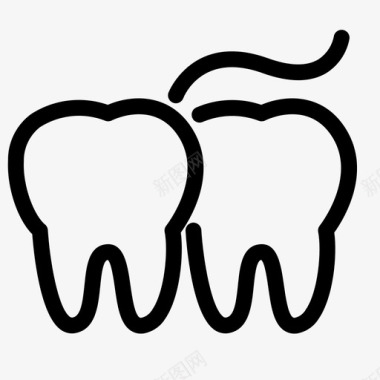 牙齿犬齿牙科图标