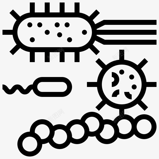 细菌医院80线性svg_新图网 https://ixintu.com 细菌 医院 线性
