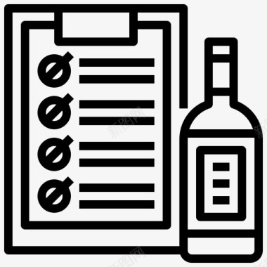 测试葡萄酒15线性图标