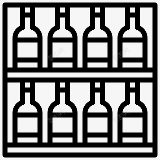 葡萄酒架葡萄酒15线性svg_新图网 https://ixintu.com 葡萄酒 线性
