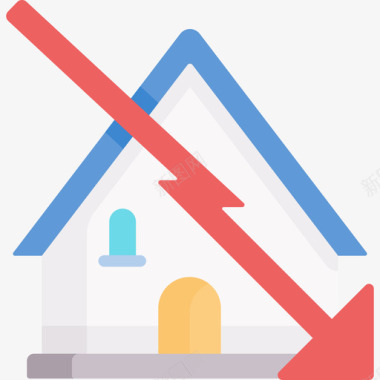 价格下跌房地产259持平图标
