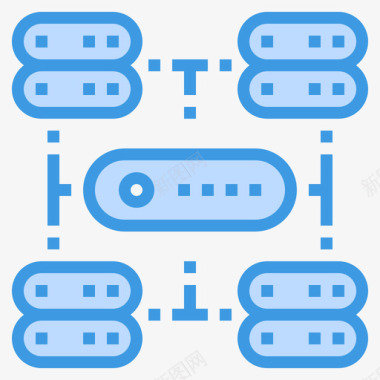 服务器网络技术27蓝色图标